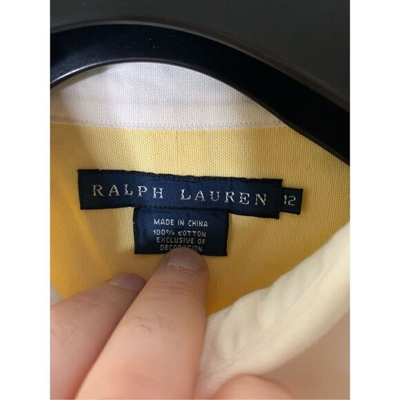 Ralph Lauren button front rugby shirt Mercer Classic RLC MMIX women's size 12 - Picture 3 of 6